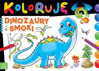 Książka dla dzieci KOLORUJĘ DINOZAURY I SMOKI kolorowanka malowanka