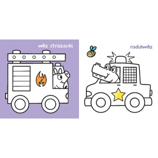 Książka dla dzieci Mały miś koloruje. Na wsi kolorowanki naklejki