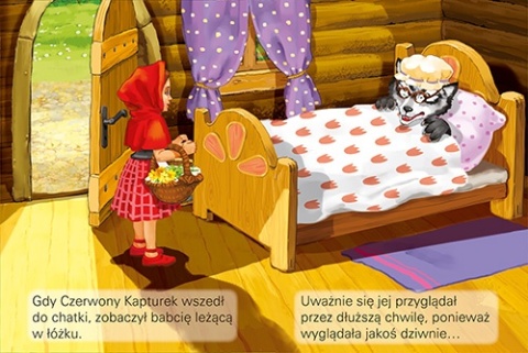 Książka dla dzieci CZERWONY KAPTUREK bajki opowiadanie duża czcionka