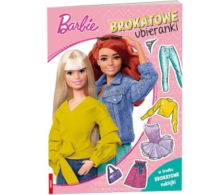 Książki Barbie Brokatowe Ubieranki Naklejanki dla dzieci naklejki wiek 4+
