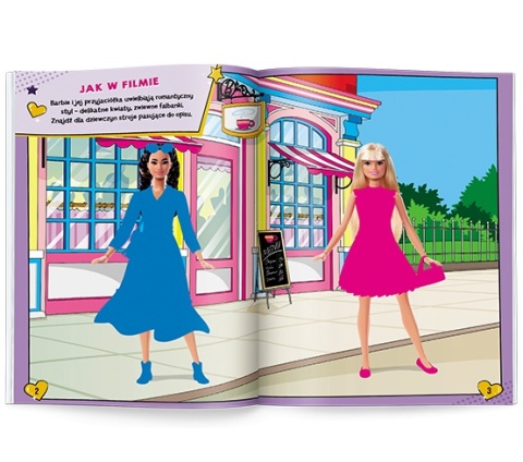 Książki Barbie Brokatowe Ubieranki Naklejanki dla dzieci naklejki wiek 4+