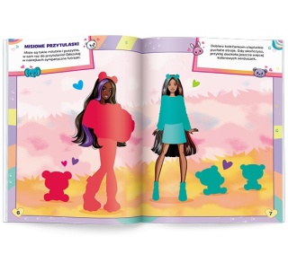 Książki Barbie Brokatowe Ubieranki Naklejanki dla dzieci naklejki wiek 4+