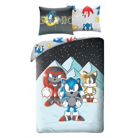 Pościel dziecięca Sonic 140x200 Sonik dla chłopca mikrofibra