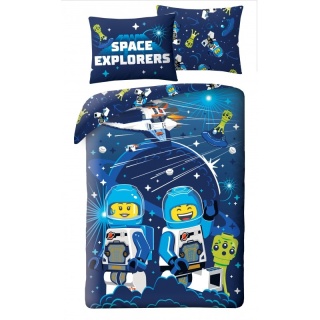 Pościel dziecięca Lego City Kosmos 140x200 dla chłopca mikrofibra