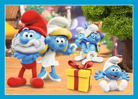 Smerfy Trefl Puzzle Wioska Smerfów 4W1 35+48+54+70 el 34656