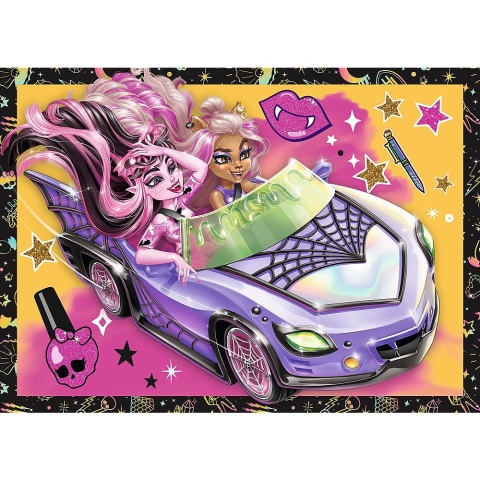 Elektryzujący dzień Monster High 35+48+54+70 el. 4 w 1 4W1 Trefl Puzzle
