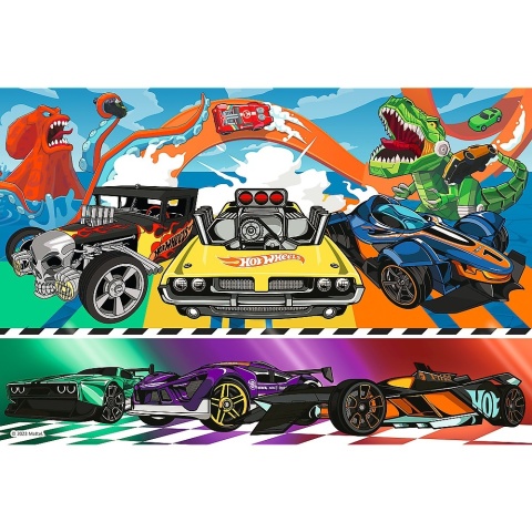 Pędzące samochody Hot Wheels Puzzle TREFL 100 EL 16466