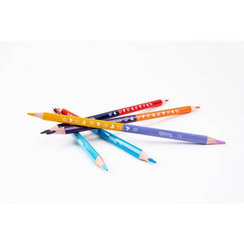 Kredki ołówkowe dwustronne trójkątne 24 kolory MICKEY MIKI