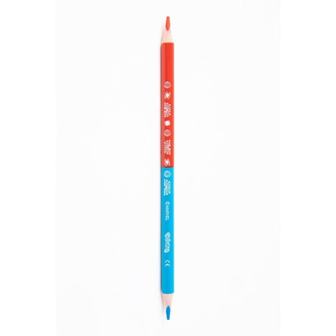 Kredki ołówkowe dwustronne trójkątne 12/24 24 kolory SPIDERMAN