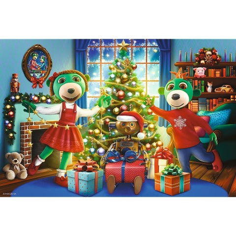 Puzzle 100 el. Zimowe Trefliki Ubieranie choinki Trefl 16459