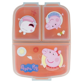 ŚNIADANIÓWKA z przegródkami trzykomorowa ŚWINKA PEPPA PIG