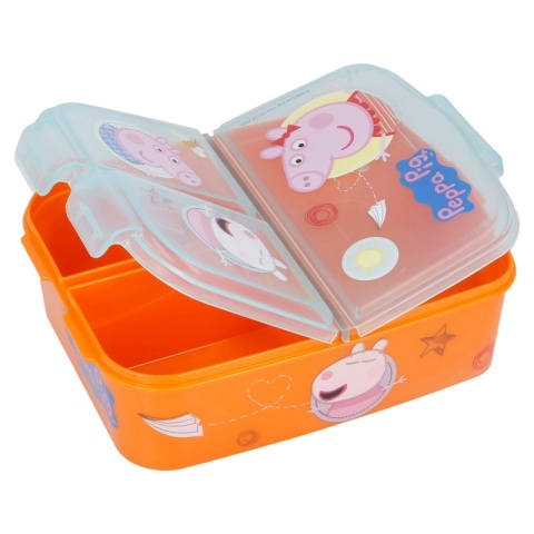 ŚNIADANIÓWKA z przegródkami trzykomorowa ŚWINKA PEPPA PIG