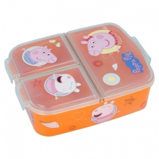 ŚNIADANIÓWKA z przegródkami trzykomorowa ŚWINKA PEPPA PIG
