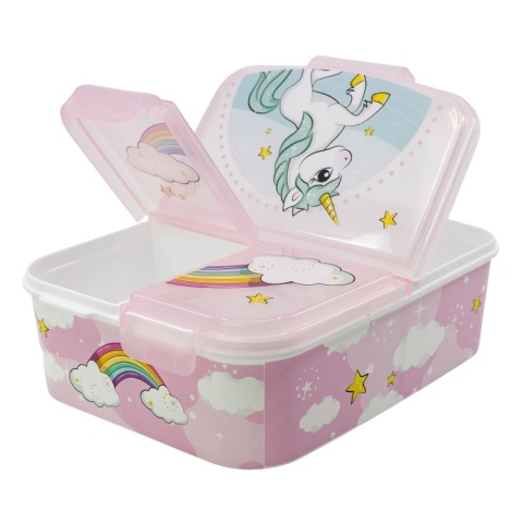 ŚNIADANIÓWKA trzykomorowa lunchbox JEDNOROŻEC