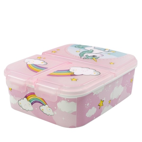 ŚNIADANIÓWKA trzykomorowa lunchbox JEDNOROŻEC