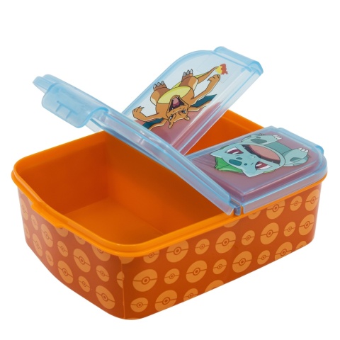 ŚNIADANIÓWKA z przegródkami trzykomorowa lunchbox POKEMON