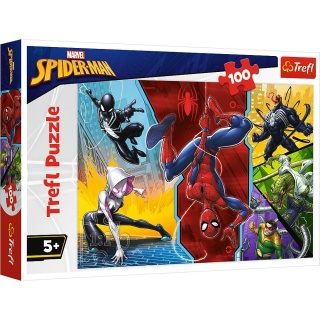 SPIDERMAN Do góry nogami Puzzle 100 el Trefl 16347