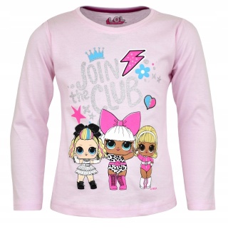 Bluzka długi rękaw t-shirt LOL L.O.L. SURPRISE club różowa 104