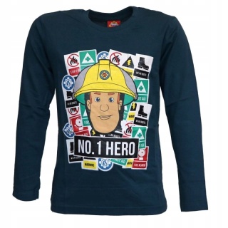 Bluzka dziecięca STRAŻAK SAM t-shirt chłopięcy długi rękaw 128
