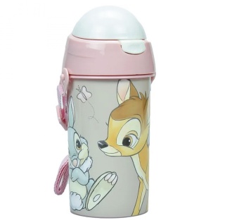 Bidon na wodę ze słomką Bambi Disney Classic pasek 500 ml