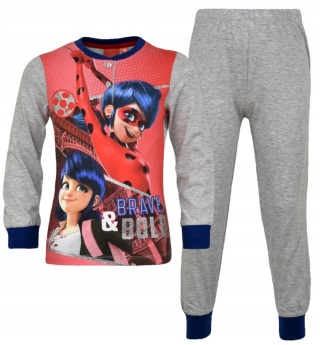 Piżama BIEDRONKA I CZARNY KOT piżama dziecięca dziewczęca PUDEŁKO 110