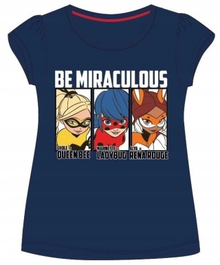 T-shirt bluzka BIEDRONKA I CZARNY KOT 116