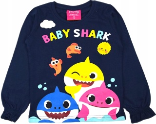 Bluzka BABY SHARK dziecięca t-shirt długi rękaw 92
