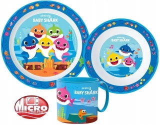BABY SHARK zestaw śniadaniowy miska talerz kubek 265ML