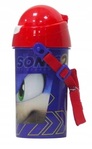 Bidon kubek ze słomką SONIC pasek