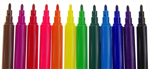 Flamastry mazaki pisaki 12 kolorów Astra Rybka Minimini