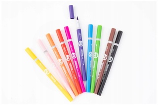 Flamastry mazaki pisaki dwustronne 10 kolorów AVENGERS