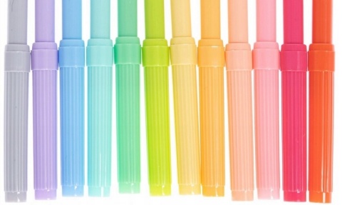 Flamastry mazaki pisaki pastelowe 12 kolorów ASTRA