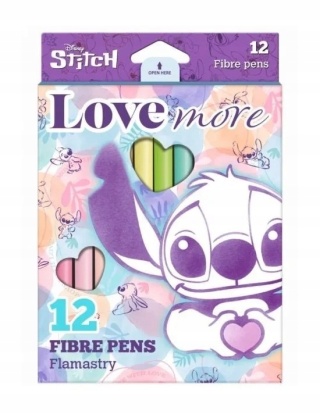 Flamastry mazaki pisaki pastelowe 12 kolorów Lilo i Stitch Stich Happy