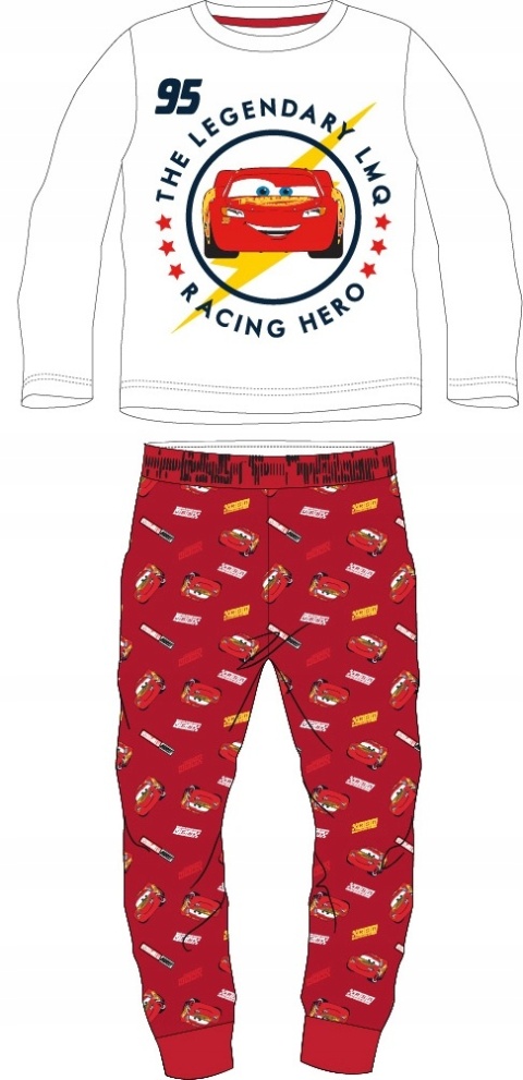 Piżama AUTA ZYGZAK MCQUEEN dziecięca piżama chłopięca długi rękaw 116