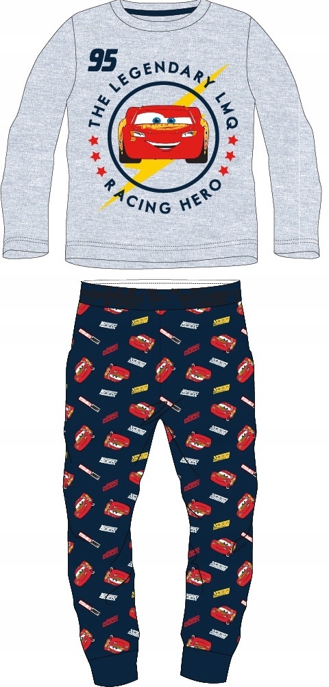 Piżama AUTA ZYGZAK MCQUEEN dziecięca piżama chłopięca długi rękaw 128