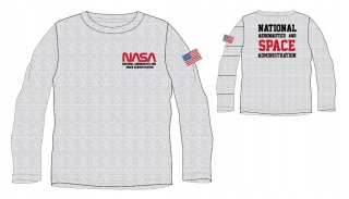 Bluzka NASA t-shirt długi rękaw chłopięca r 134