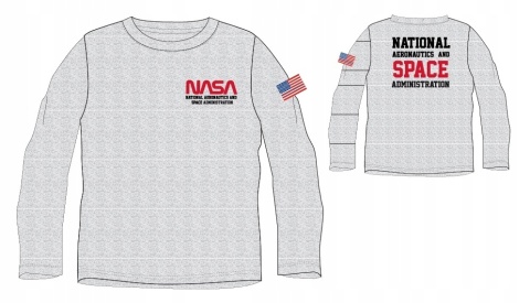 Bluzka NASA t-shirt długi rękaw chłopięca r 134