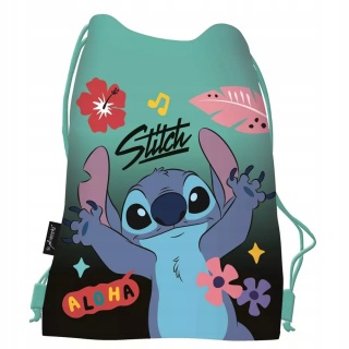 Plecak worek na buty kapcie St. Majewski Lilo i Stitch mint Aloha 43x34 cm