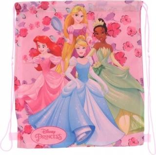 Plecak worek sportowy na buty kapcie KSIĘŻNICZKI Kopciuszek Roszpunka