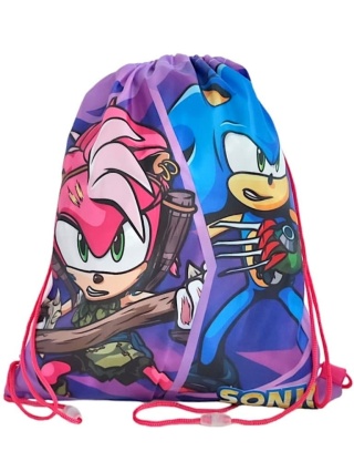 Plecak worek sportowy na buty kapcie różowy liście SONIC