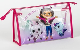 Zestaw kosmetyczka szczotka do włosów ręcznik kubek KOCI DOMEK GABI