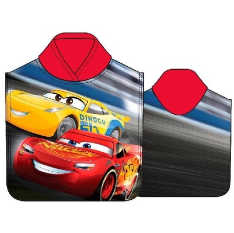 Auta Zygzak Mcqueen ponczo poncho ręcznik 50X100 Auta Zygzak Mcqueen ponczo poncho ręcznik 50X100