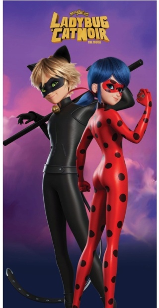 Biedronka i Czarny Kot Ręcznik kąpielowy plażowy bawełniany 70x140