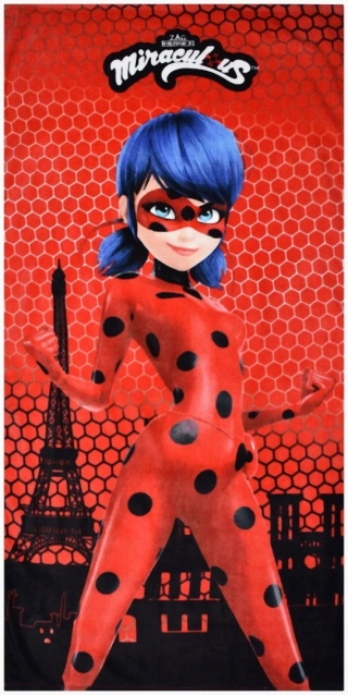 Biedronka i Czarny Kot Ręcznik kąpielowy plażowy bawełniany 70x140