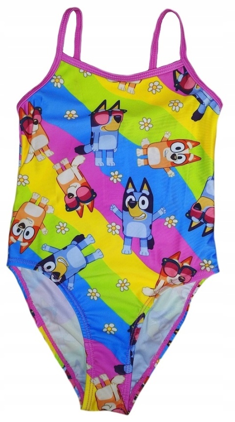 Bluey i Bingo strój kąpielowy piesek Blue jednoczęściowy 98/104 + ręcznik