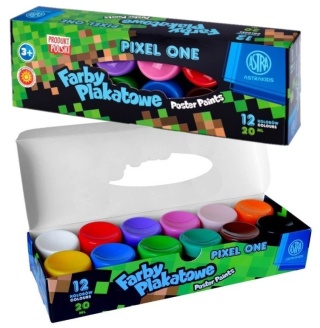 Farby plakatowe Astra 20 ml PIxel One 12 kolorów