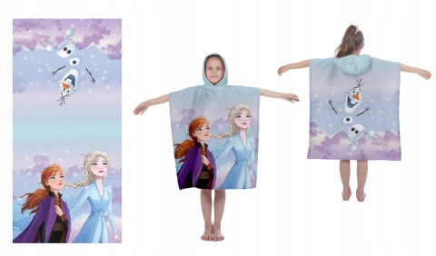 KRAINA LODU FROZEN ponczo poncho ręcznik 55X110