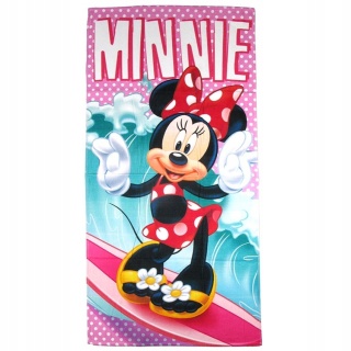 MYSZKA MINNIE Ręcznik plażowy kąpielowy bawełniany 70x140