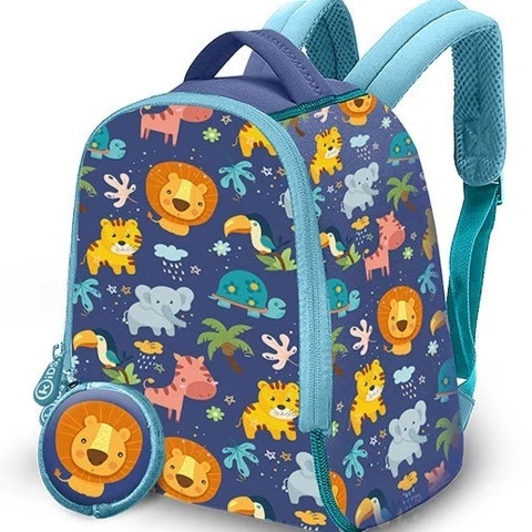 Plecak neoprenowy wycieczkowy żłobka przedszkola zwierzęta ZOO + moneciak