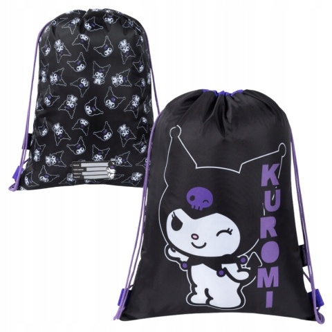 Plecak worek na buty kapcie kot kotek Kuromi czarny